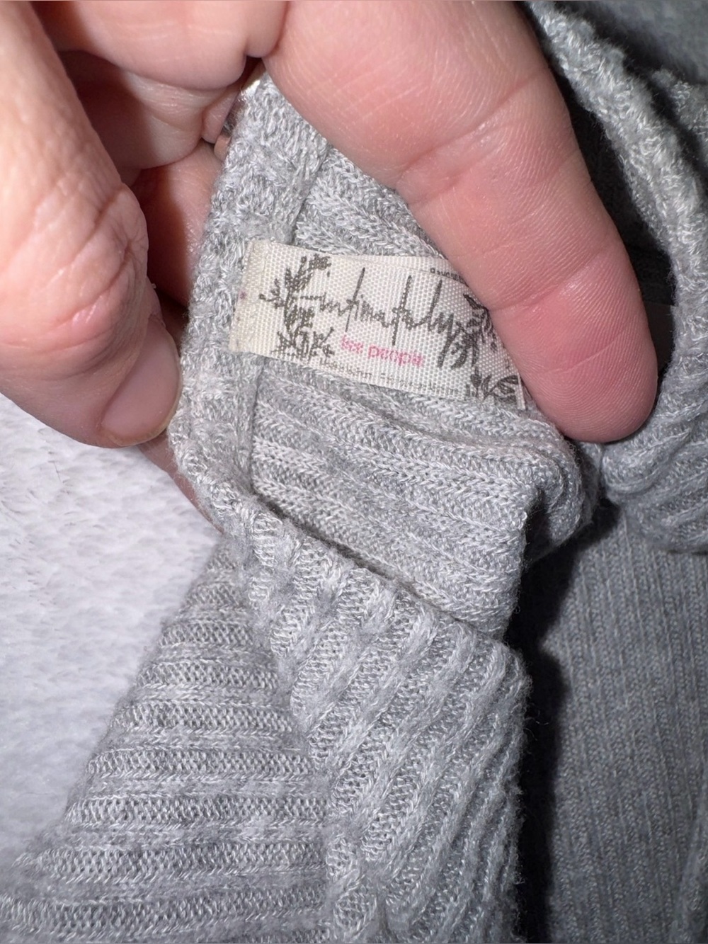 Intimately FP Ribbed Twist Front Deep V Top Gray - Picture 4 of 8